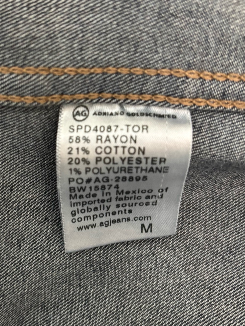 AG Adriano Goldschmied Indigo Denim Jacket sz Medium - Picture 6 of 12